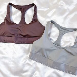 Calvin Klein Flexible Fit Full Coverage Racerback Sports Bra Bundle